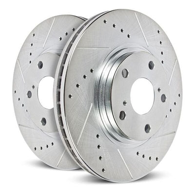 Power Stop 22-23 Hyundai Santa Fe Rear Drilled & Slotted Rotor (Pair)