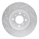 R1 15-20 Honda Fit (Mexico) Front Right Drilled & Slotted Silver Brake Rotor