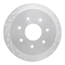 R1 97-04 Ford F-150 RWD Rear Right Drilled & Slotted Silver Brake Rotor