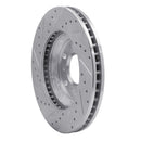 R1 06-16 Buick Lucerne Front Right Drilled & Slotted Silver Brake Rotor