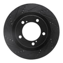 R1 07-22 Lexus LX570 Front & Rear Drilled & Slotted Black Brake Rotor Set