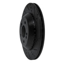 R1 15-21 Mercedes-Benz S550 Rear Right Drilled & Slotted Black Brake Rotor