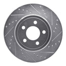 R1 05-23 Chrysler 300 Rear Drilled & Slotted Silver Brake Rotor Set
