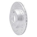 R1 95-00 Nissan Lucino (Mexico) Front Left Drilled & Slotted Silver Brake Rotor