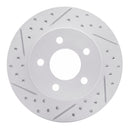 R1 90-99 Jeep Grand Cherokee Front Left Drilled & Slotted Geo-Carbon Rotor