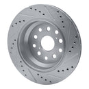 R1 07-17 Lexus LS460 Front & Rear Drilled & Slotted Silver Brake Rotor Set