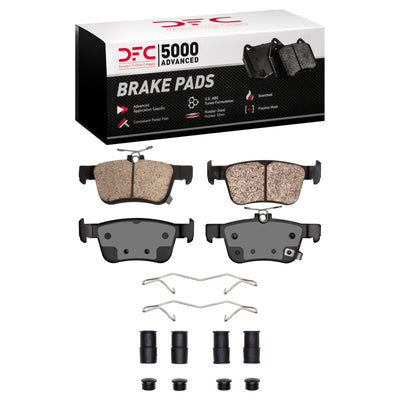 DFC 19-19 Acura RDX Rear Drilled & Slotted Geoperformance Rotors 5000 Advanced Brake Pads w/Hardware