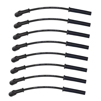 Moroso 99-13 GM LS/LQ 4.8/5.3/5.7/6.0/6.2L Ultra350 8mm Multi-Angle Boot Spark Plug Wire Set - Black