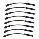 Moroso 99-13 GM LS/LQ 4.8/5.3/5.7/6.0/6.2L Ultra350 8mm Multi-Angle Boot Spark Plug Wire Set - Black