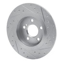 R1 12-20 Mercedes-Benz SLC300 Rear Left Drilled & Slotted Silver Brake Rotor