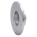 R1 80-83 Subaru GL Front Right Drilled & Slotted Silver Brake Rotor