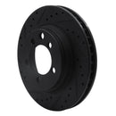 R1 74-81 Dodge Ramcharger 4WD Front Left Drilled & Slotted Black Brake Rotor