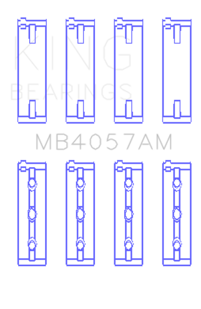 King Engine Bearings Honda C27A4 (Size +0.75mm) Main Bearing Set