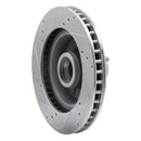 R1 70-72 Ford LTD Front Right Drilled & Slotted Silver Brake Rotor