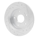 R1 06-11 Honda Civic Front & Rear Drilled & Slotted Silver Brake Rotor Set