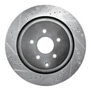 R1 09-24 INFINITI Q60 Rear Drill & Slot Silver Rotors