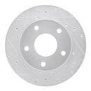 R1 82-88 Chevrolet Camaro Rear Left Drilled & Slotted Silver Brake Rotor