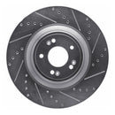 R1 18-20 Genesis G80 Front & Rear Drilled & Slotted Silver Brake Rotor Set