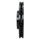 R1 92-10 Lexus LS400 Front Right Drilled & Slotted Black Brake Rotor