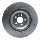 R1 17-25 Tesla Model 3 Front Right Drilled & Slotted Silver Brake Rotor