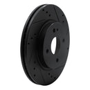 R1 11-15 Mazda 2 (Mexico) Front Right Drilled & Slotted Black Brake Rotor