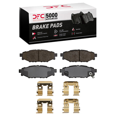 DFC 05-09 Subaru Legacy Rear Drilled & Slotted Geoperformance Rotors 5000 Advanced Pads w/Hardware