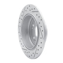 R1 02-04 Honda Cr-V Rear Right Drilled & Slotted Geo-Carbon Rotor