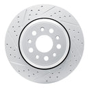 R1 14-16 Maserati Ghibli Rear Left Drilled & Slotted Geo-Carbon Rotor