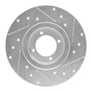 R1 62-80 MG MGB Front Drilled & Slotted Silver Brake Rotor Set