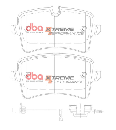 DBA 12-19 Audi A6 Rear XP Performance Brake Pads