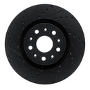 R1 16-24 Chevrolet Camaro Front & Rear Drilled & Slotted Black Brake Rotor Set