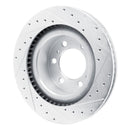 R1 22-25 Lexus LX600 Front & Rear Drilled & Slotted Silver Brake Rotor Set