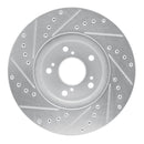 R1 99-14 Acura TSX Front Right Drilled & Slotted Silver Brake Rotor