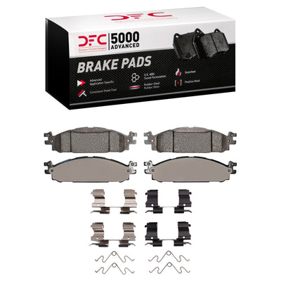 DFC 11-19 Ford Explorer Front Drilled & Slotted Geoperformance Rotors 5000 Advanced Pads w/Hardware