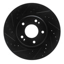 R1 15-20 Hyundai Sonata Front & Rear Drilled & Slotted Black Brake Rotor Set