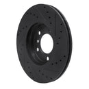 R1 11-16 Mini Cooper Paceman Front Left Drilled & Slotted Black Brake Rotor