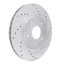 R1 91-96 Acura NSX Rear Right Drilled & Slotted Silver Brake Rotor