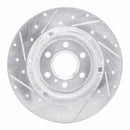 R1 11-15 VPG MV-1 Rear Right Drilled & Slotted Silver Brake Rotor