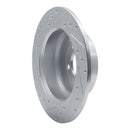 R1 96-04 Volvo C70 Rear Right Drilled & Slotted Silver Brake Rotor