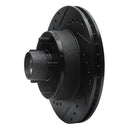 R1 1978-1990 Buick Estate Wagon Front Left Drilled & Slotted Black Brake Rotor