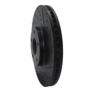 R1 03-05 Nissan Maxima Front Right Drilled & Slotted Black Brake Rotor