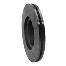 R1 18-25 Land Rover Defender 110 Front Left Drilled & Slotted Black Brake Rotor
