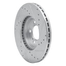 R1 93-07 Ford Thunderbird Front Left Drilled & Slotted Silver Brake Rotor