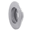 R1 03-05 Land Rover Range Rover Rear Right Drilled & Slotted Silver Brake Rotor