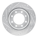 R1 05-12 Ford F-250 4WD (Super Duty) Rear Right Drilled & Slotted Silver Brake Rotor