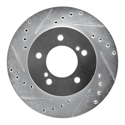 R1 93-02 Mercury Villager Front Left Drilled & Slotted Silver Brake Rotor