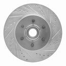 R1 04-08 Ford F-150 RWD Front Right Drilled & Slotted Silver Brake Rotor
