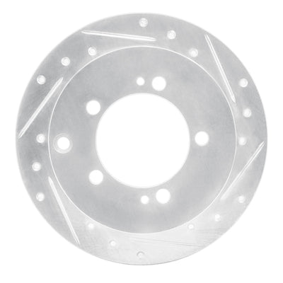 R1 94-07 Chrysler SEBRING Rear Right Drilled & Slotted Silver Brake Rotor
