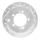R1 94-07 Chrysler SEBRING Rear Right Drilled & Slotted Silver Brake Rotor