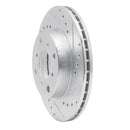 R1 86-87 Acura Legend Front Right Drilled & Slotted Silver Brake Rotor